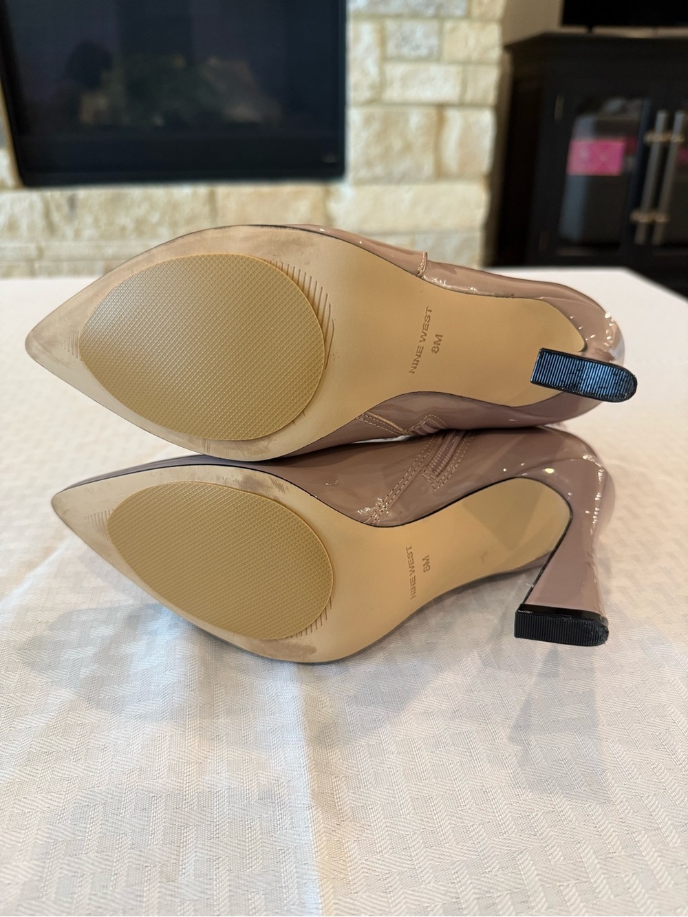 Nine West Patent Blush Pointed-Toe Ankle Booties - Picture 5 of 5